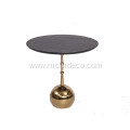 Wood Bauble Coffee Table with Stainless Steel Frame